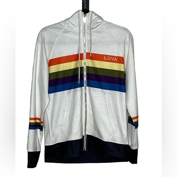 Lova Rainbow Hooded Jacket Sz Small - Picture 1 of 8